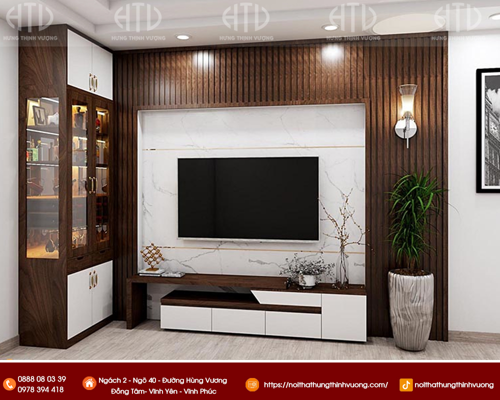 Kệ vách Tivi đẹp giá rẻ tại Vĩnh Phúc