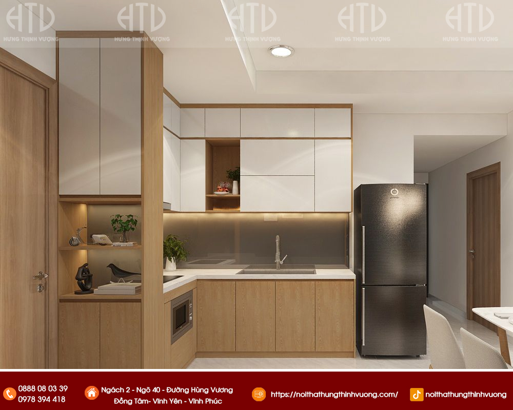 Thiết kế và thi công nội thất phòng bếp tại Vĩnh Phúc