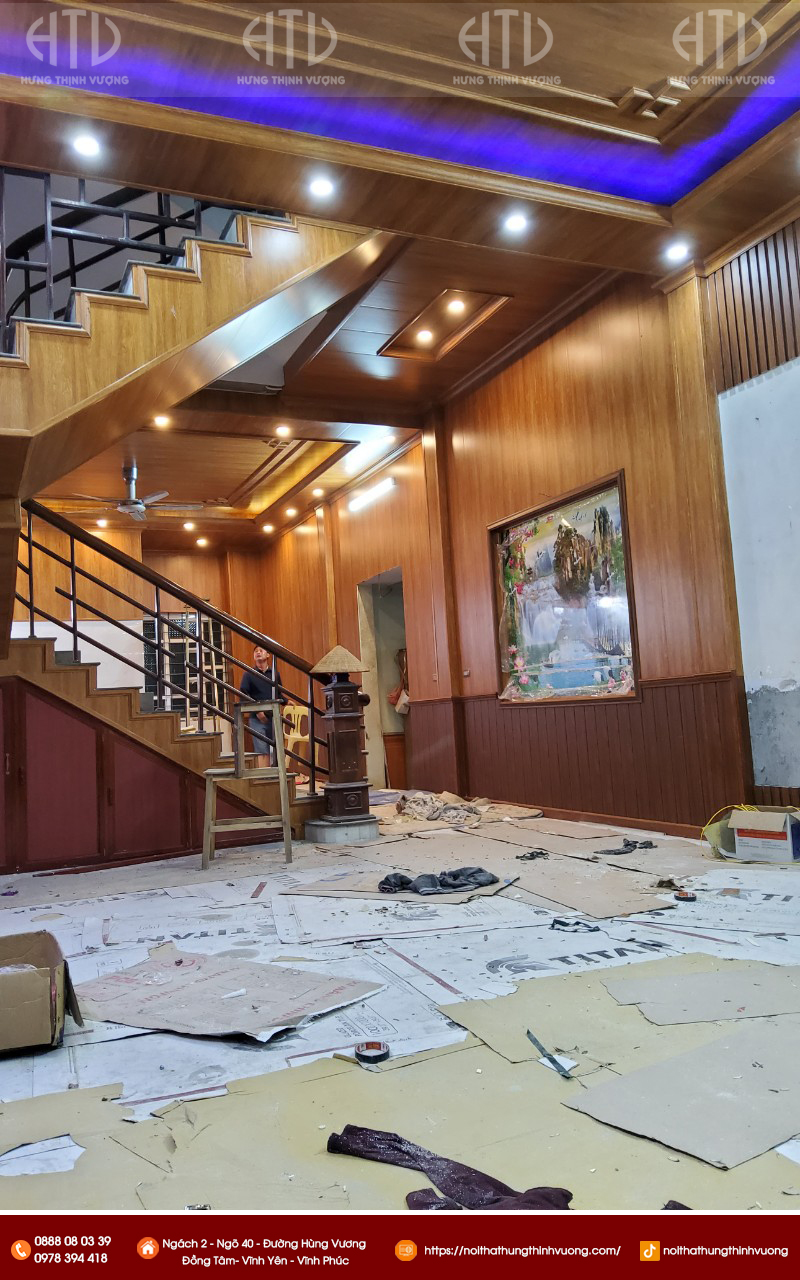 Thi công phòng khách đẹp tại Vĩnh Yên Vĩnh Phúc
