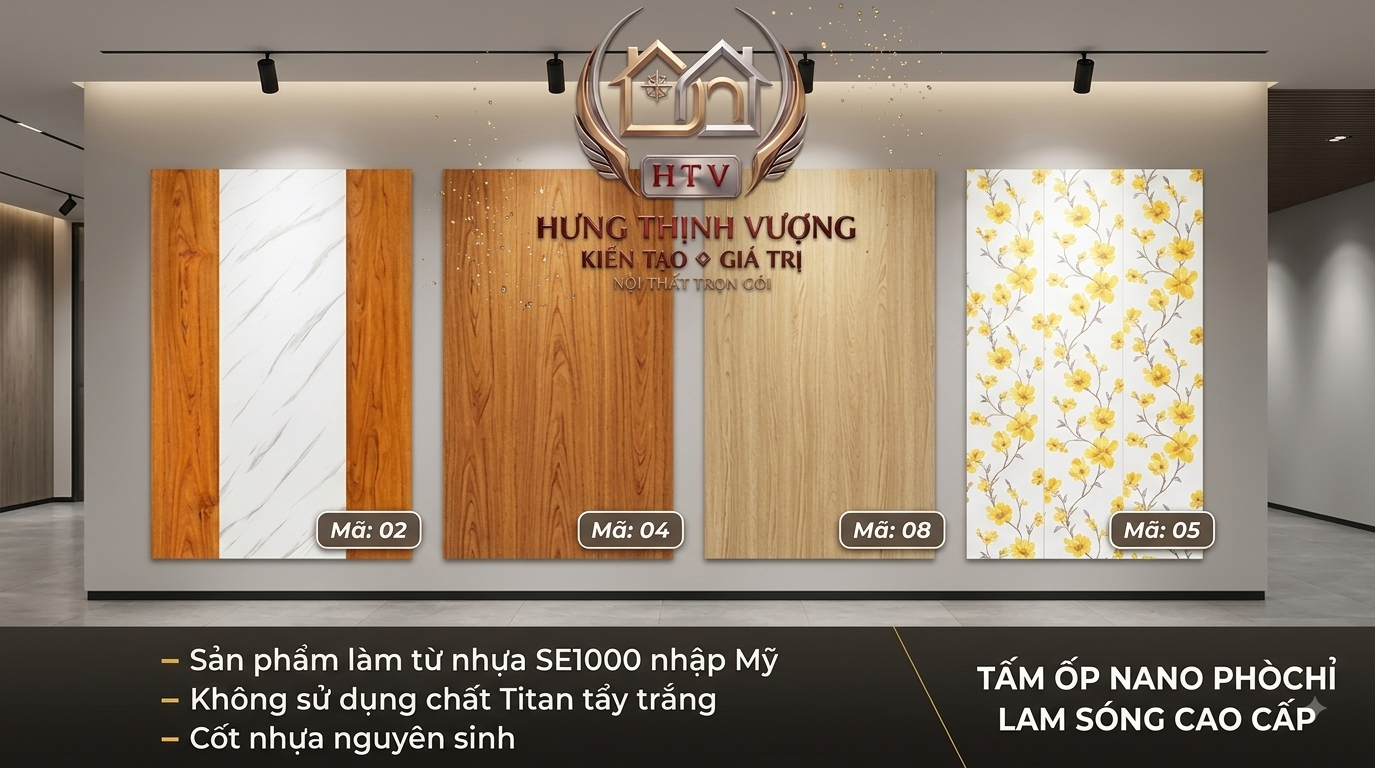 Tổng kho phân phối tấm ốp trần tường nhựa Nano PVC lớn nhất tại Vĩnh Phúc