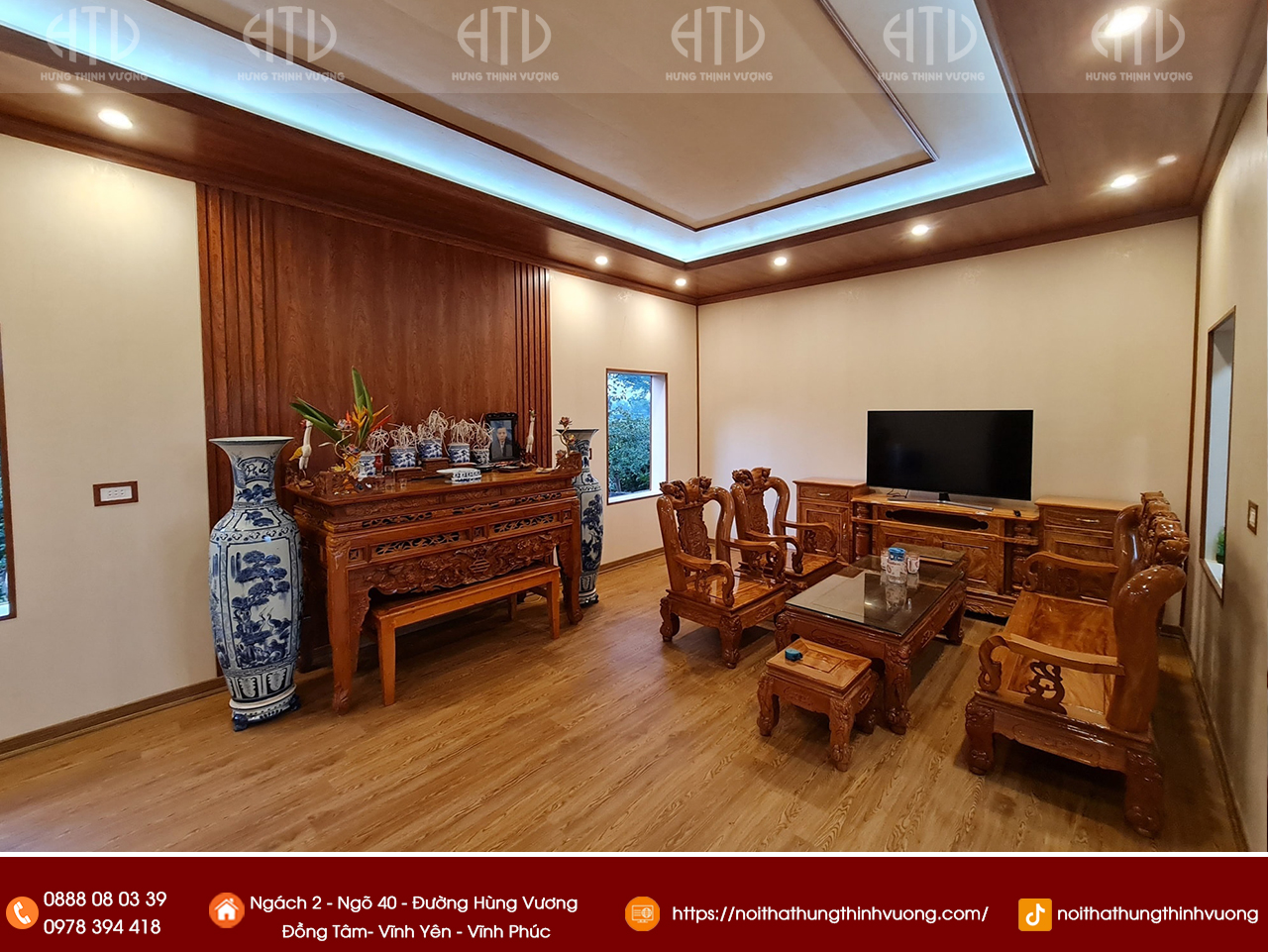 Thiết kế thi công phòng thờ đẹp tại Vĩnh Yên Vĩnh Phúc
