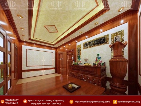 Thiết kế thi công phòng thờ đẹp tại Vĩnh Yên Vĩnh Phúc