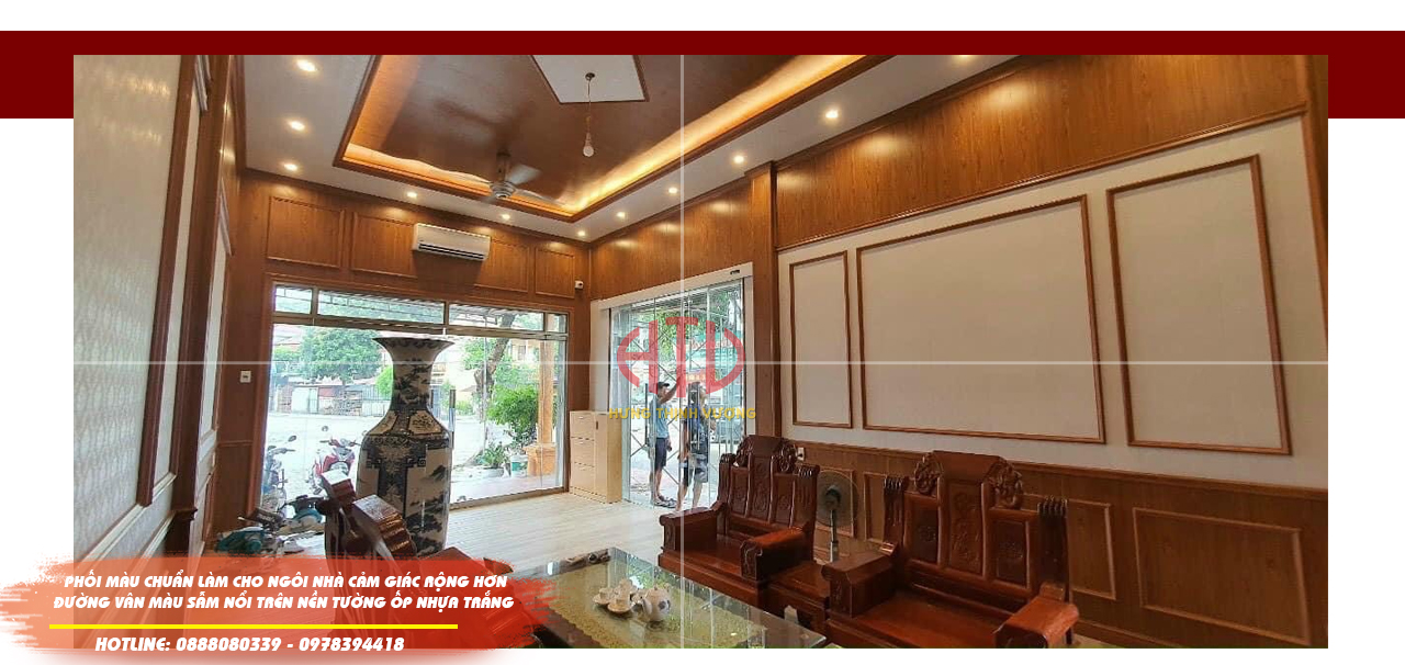 HOÀN THIỆN CÔNG TRÌNH TẤM ỐP TRẦN TƯỜNG GIA ĐÌNH EM TRUNG - ĐỒNG LẠC - VĨNH PHÚC