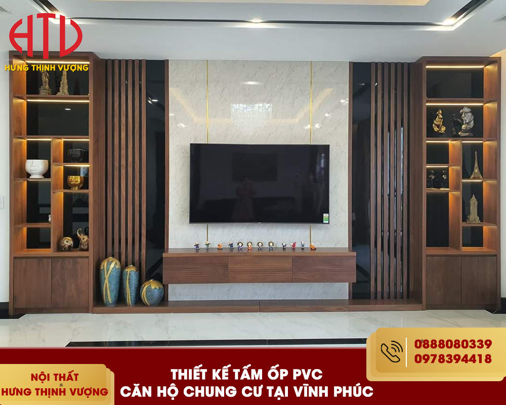 THIẾT KẾ TẤM ỐP PVC CĂN HỘ CHUNG CƯ TẠI VĨNH PHÚC