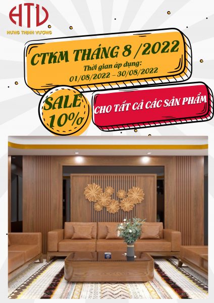 [CTKM THÁNG 8 /2022] – SALE 10% CHO TẤT CẢ CÁC SẢN PHẨM TẤM ỐP