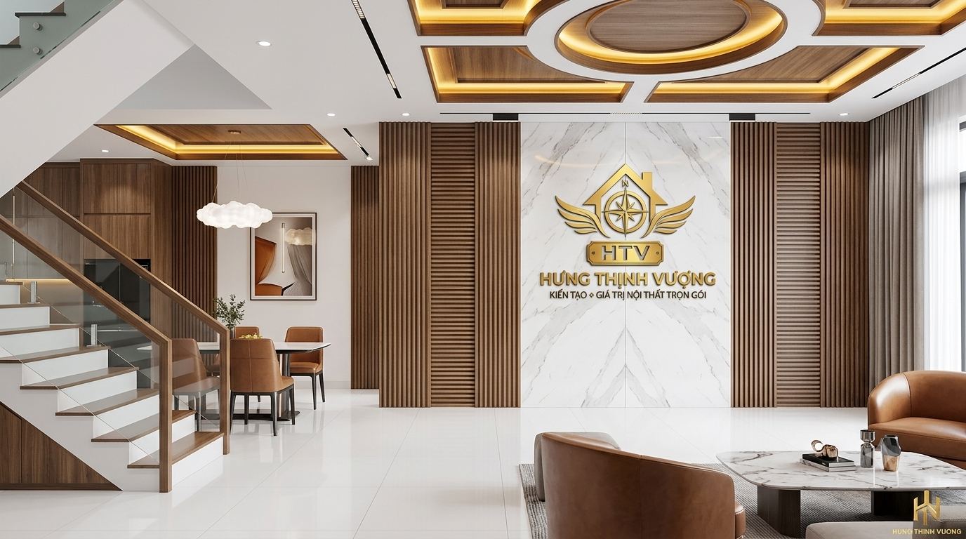Thi công cải tạo tường nhà cũ bằng tấm ốp nhựa nano và tấm nhựa giả đá Hưng Thịnh Vượng