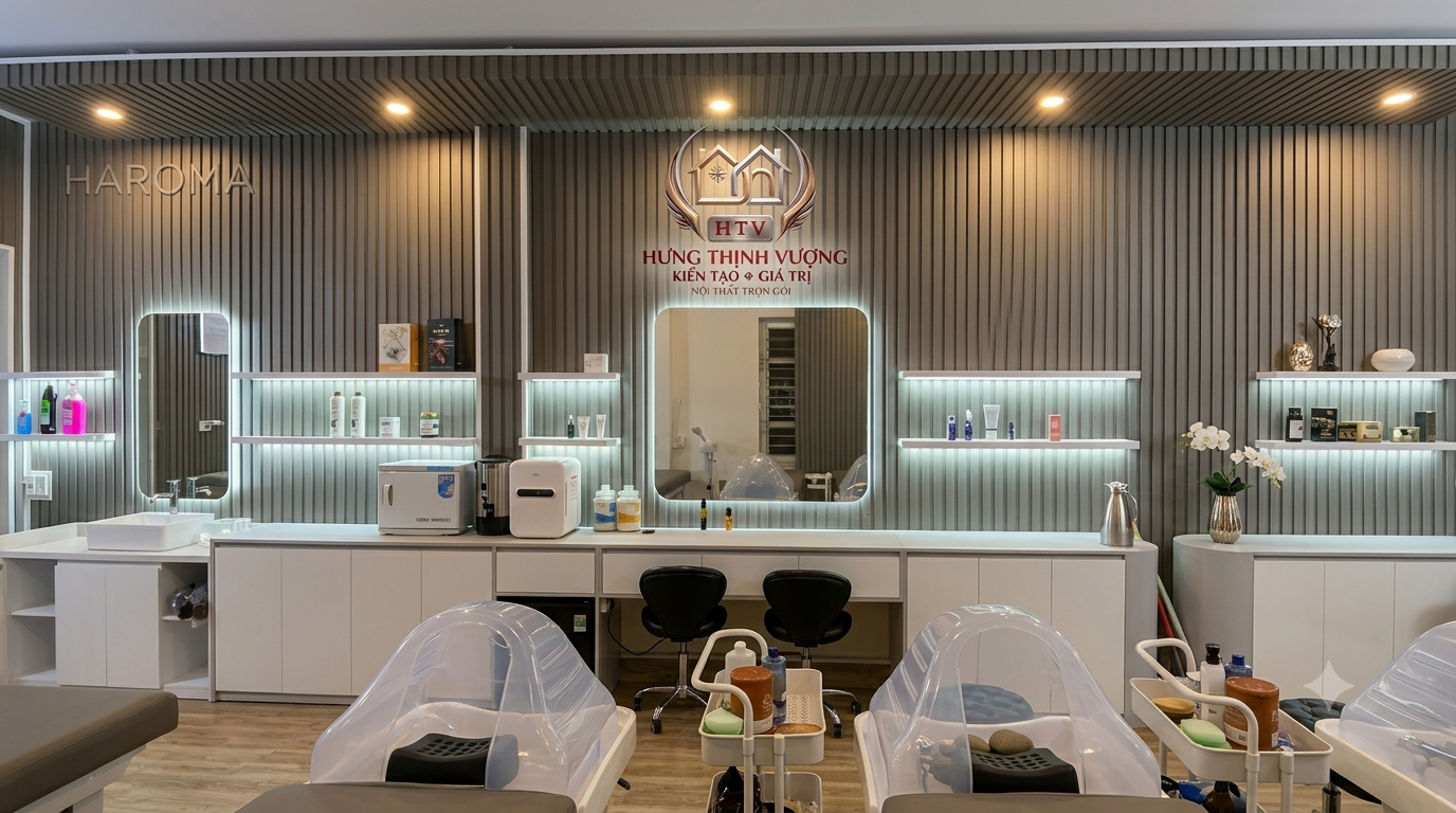 Cải tạo không gian Spa sang trọng, hiện đại bằng tấm ốp Nano thần tốc không cần đóng cửa của Hưng Thịnh Vượng