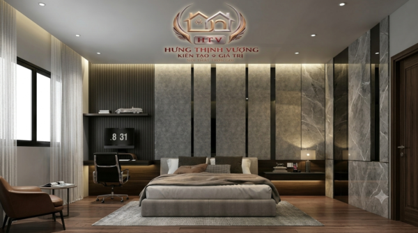 Hoàn thiện cải tạo phòng ngủ trọn gói bằng tấm ốp nhựa Nano cao cấp tại Vĩnh Phúc - Hưng Thịnh Vượng