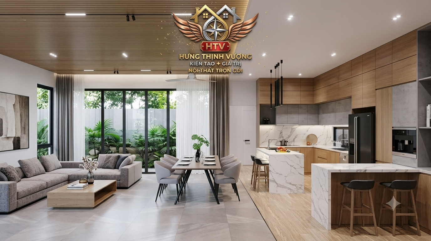 Tấm ốp Nano chống nước 100%, chống rêu mốc khu vực bồn rửa chén phòng bếp Hưng Thịnh Vượng