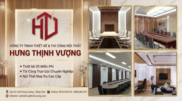 "Dự án thiết kế và thi công nội thất văn phòng chuyên nghiệp, hiện đại do Nội Thất Hưng Thịnh Vượng thực hiện."