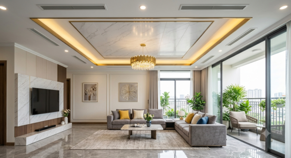 Hệ trần nhựa Nano chống ẩm mốc, kháng nước tuyệt đối cho nhà ở của Hưng Thịnh Vượng