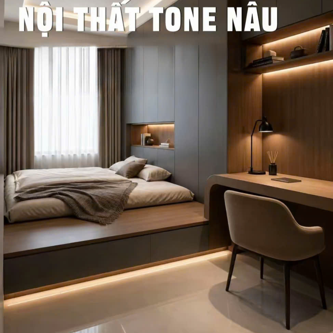 Mẫu tủ quần áo thiết kế chạm trần kịch trần hiện đại giúp tối đa hóa sức chứa và chống bám bụi nóc tủ