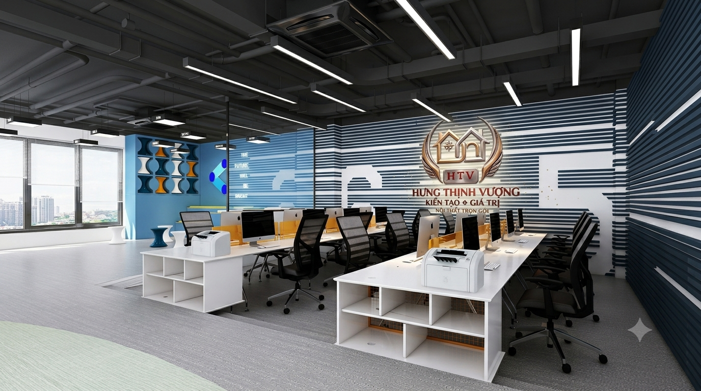 Dịch vụ cải tạo lại văn phòng làm việc chuyên nghiệp hiện đại ở Vĩnh Phúc bằng tấm ốp nhựa Nano Hưng Thịnh Vượng