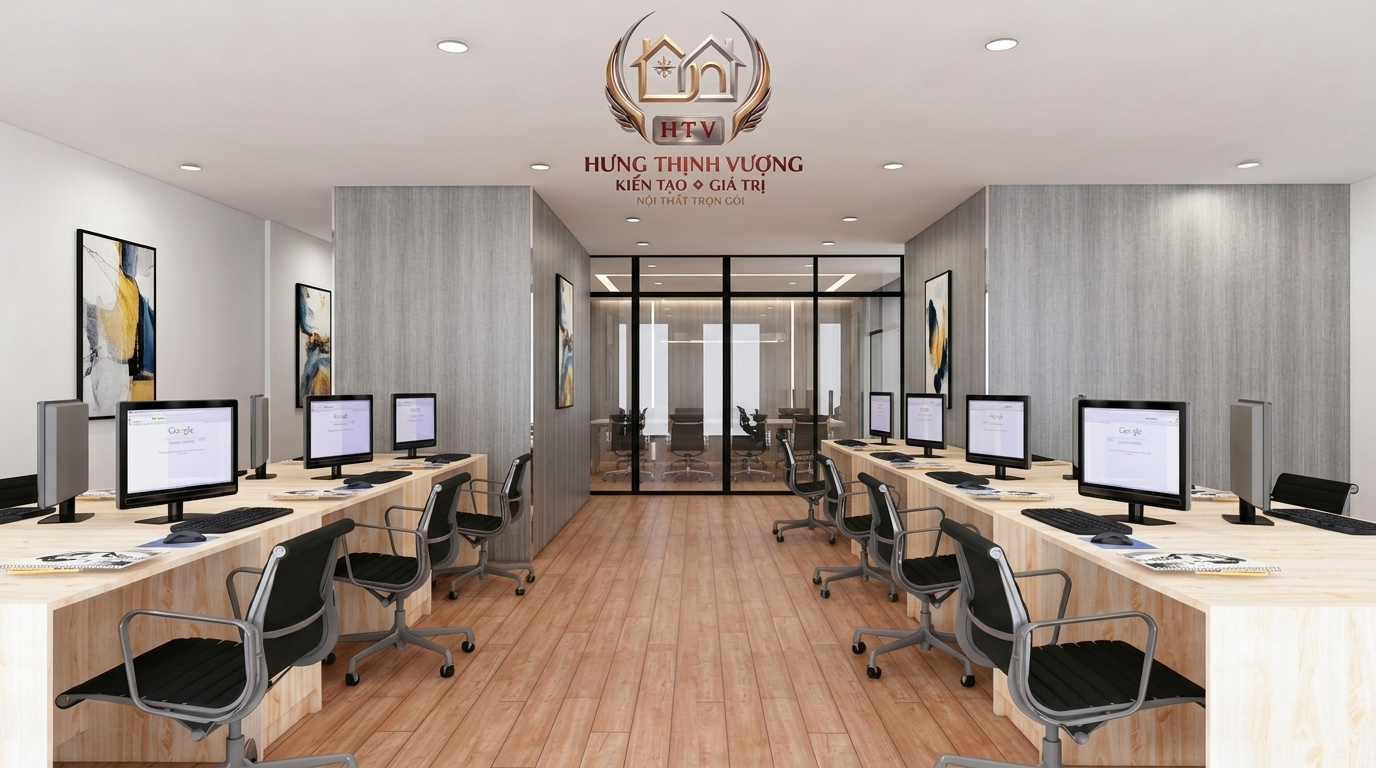 Tấm ốp nhựa Nano nguyên sinh cải tạo văn phòng Hưng Thịnh Vượng Vĩnh Phúc
