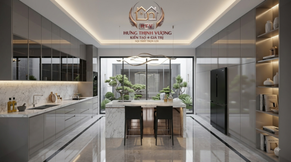 Tấm ốp tường bếp nhựa Nano chống bám dầu mỡ dễ lau chùi xu hướng 2026