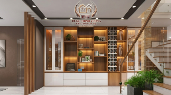 Tủ rượu cánh kính khung nhôm hệ đèn LED trang trí sang trọng hiện đại xu hướng 2026