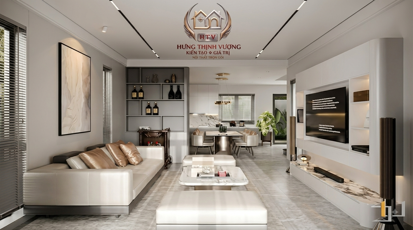 Vách tivi trang trí tấm ốp Nano vân gỗ kết hợp lam sóng nhựa cao cấp cho phòng khách